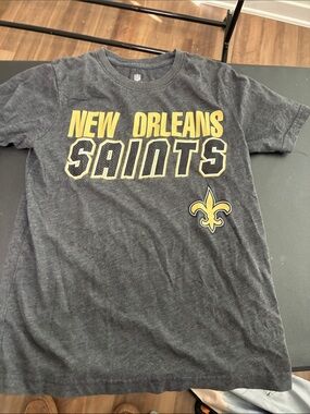 New Orleans Saints Kids Heather Gray Graphic Tee